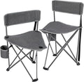 REDCAMP 2 Pack Tall Tripod Chairs for Adults, Folding Lightweight Portable Golf Chairs for Spectators, Compact 3 Legged Tripod Stools Seat with Backrest for Camping Fishing Hunting, Dark Gray