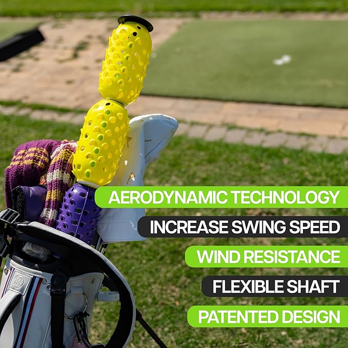Aero Whip Shaft Tempo and Speed Golf Trainer, Flexible Shaft for Golf Training Aid, Great Golf Warm Up Tool, Swing Speed Air Resistance Training, Gain Up to 30 Yards On Your Drive