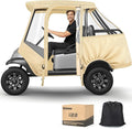 10L0L Golf Cart 4 Passenger Enclosure for Club Car Precedent Short Roof 57.5" Deluxe 600D Golf Cart Heavy Duty Rain Cover with 4 Zipped Doors Clear PVC Windows (Latest Improved Version)