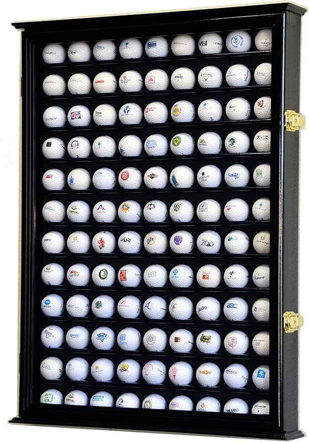 108 Golf Ball Display Case Cabinet (Cherry)
