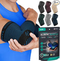 MODVEL [2 Pack Elbow Brace - Compression Support Sleeve for Joint Pain Relief, Recovery, Tendonitis, Tennis & Golfer's Elbow - Workout & Weightlifting Arm Wrap - For Men & Women. (Blue)