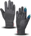Aegend Lightweight Winter Gloves for Men Women, Warm Running Gloves Touchscreen Thermal Glove Liners for Cold Weather Driving, Cycling & Hiking, Non-Slip, Elastic Cuff, Stretchy, Durable