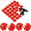 31 Pcs Golf Spikes Set with 30 Golf Cleats Replacement and Black Cleats Spanner for Shoes Metal Thread Screw 6 mm Dia Spike Tool Accessories for Lawn Outdoor Cricket Shoe Player Lover