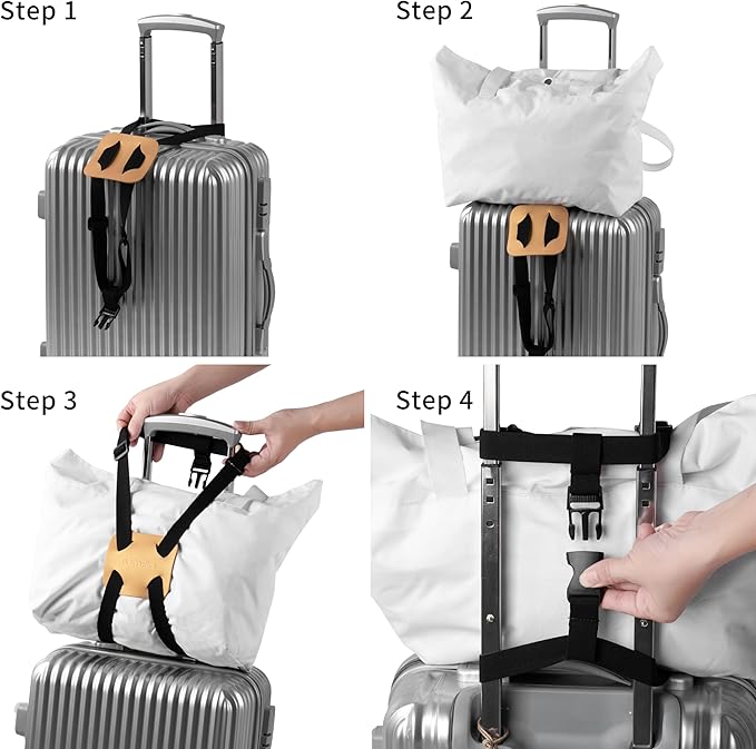 Luggage Straps Bag Bungees for Add a Bag Easy to Travel Suitcase Elastic Strap Belt (Grey Luggage strap-1PCS)
