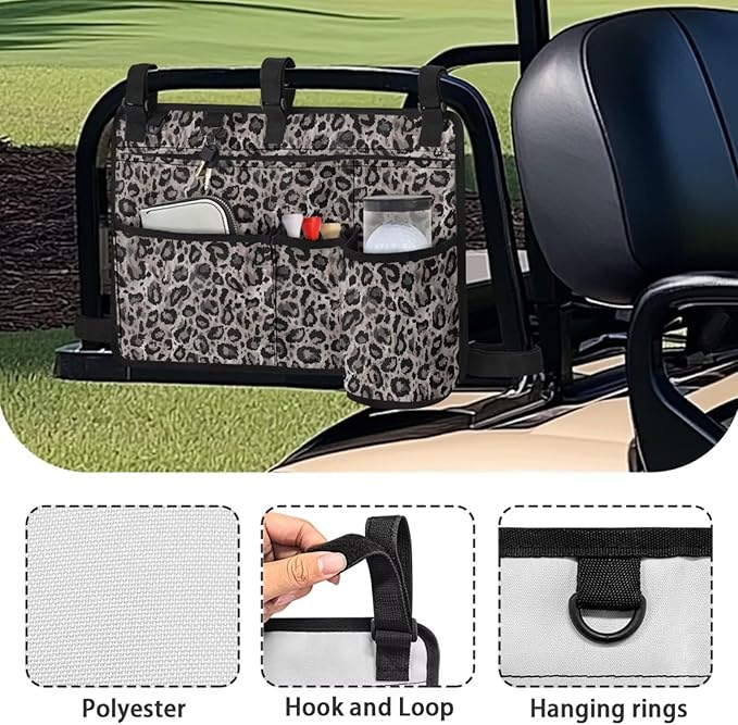 Fashion Golf Cart Rear Seat Organizer Lightweight Storage Bag Accessories for Club Car, Wheelchair and Walker