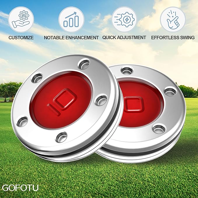 2pcs 5g/10g/15g/20g/25g/30g/35g/40g/45g Golf Custom Weights Compatible with Titleist Scotty Cameron Golf Club Putters Newport Red (2PCS10g(Doesn't include Wrench))