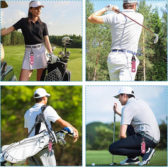 PATIKIL Golf Ball Carry Bag Golf Tee Holder Pouch Portable Neoprene Golf Ball Holder with Clip for Men and Women