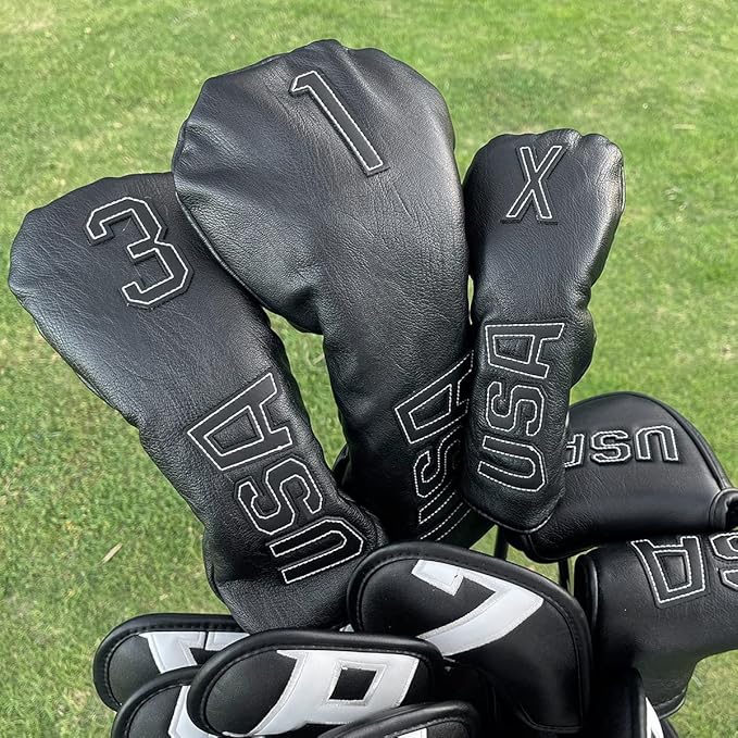 Black with White Siitching USA Golf Headcover 5 Wood Head Cover Headcover Fits for All Brand (1pc for 5-Wood)