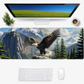 Bald Eagle Gaming Mouse Pad, Desk Mat, Non-Slip Rubber Base Cool Aesthetic MousePads for Computer Laptop Keyboard Office School Home Desktop Accessories Decor 31.5" x 11.8"