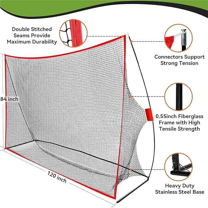 Outdoor Golf Practice Net, Portable Training Net for Backyard and On-Course Skill Development