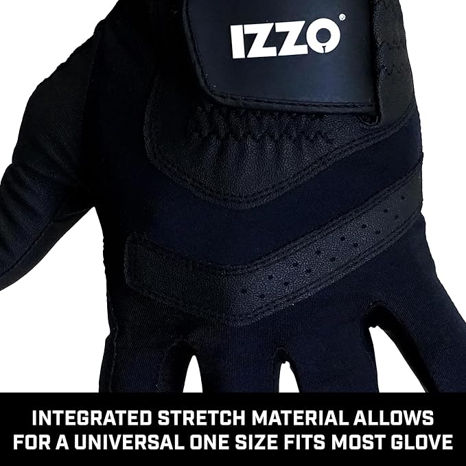 Izzo Universal Fit Golf Glove - Worn On Left Hand for Right-Handed Golfers