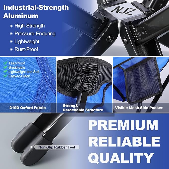 Lightweight Folding Camping Chair — Compact & Portable Design, Easy Setup Collapsible Chair for Hiking, Beach, Camping & Outdoor Relaxation