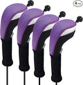 Andux 4pcs/Pack Long Neck Golf Hybrid Club Head Covers Dial No. Tag CTMT-02