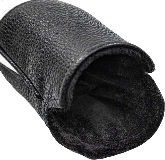ProActive Sports | Vintage Golf Club Head Covers | for Drivers, Fairway Woods, and Hybrids | Classy Headcovers That Fit Most Clubs | Classic Leather Look | X Hybrid Headcover | Black/White