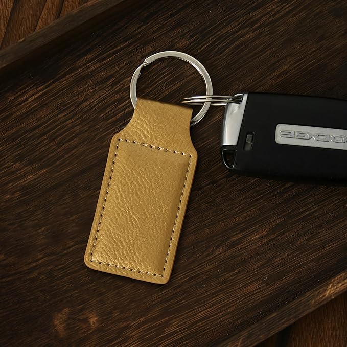 LaserGram Rectangle Keychain, Coat of Arms Germany, Personalized Engraving Included (Gold)