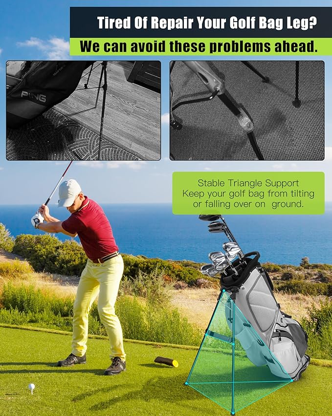 Big Teeth Golf Bag Accessories Leg Leather Strap, Stabilizer Strap, Equipment for Stand Bag With Legs