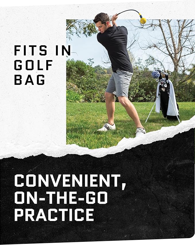 SKLZ Golf Swing Trainer and Warm Up Tool- Essential Golf Accessories for Golfers, Increase Swing Speed, Distance, Balance and Grip Strength