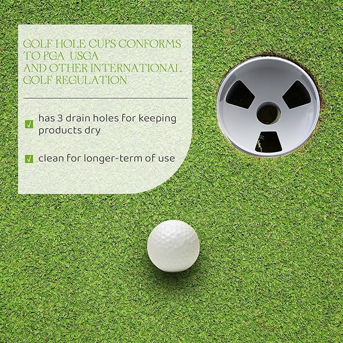 Leitee Golf Hole Cup Practice Putting Green Hole ABS Plastic Golf Putting Cup for Outdoor Backyard