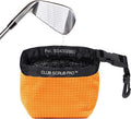 Club Scrub Golf Club and Golf Ball Cleaning Bag, Waterproof Clean Face Technology Liner, Detachable Clip, Machine Washable, Cleans Club Grooves, Dry Exterior (Neoprene or Microfiber Option Available)