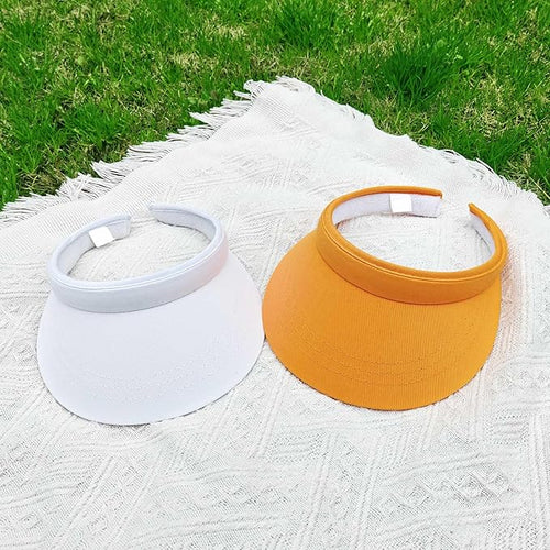 2 Pack Visor Women Men Sun Hat Clip On Visors Adjustable Sport Wide Brim Cap