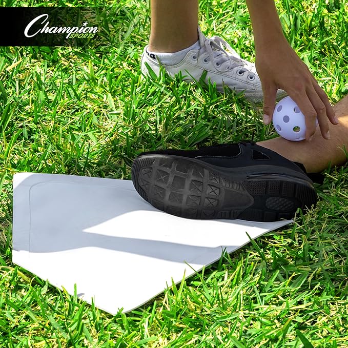 Champion Sports Baseball/Softball Throw Down Base Sets – Durable Indoor/Outdoor Training Bases – Sets of 4 or 5 in Orange or White