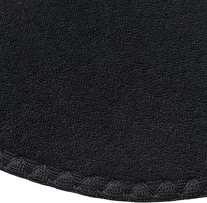 Happystep Cotton Terry Cloth Insoles, Barefoot Shoe Inserts, Sweat Absorption, Odor Control, Moisture-Wicking, Washable and Reusable, Zero Drop Shoe Insoles, 2 Pairs of Black (Men Size 10)