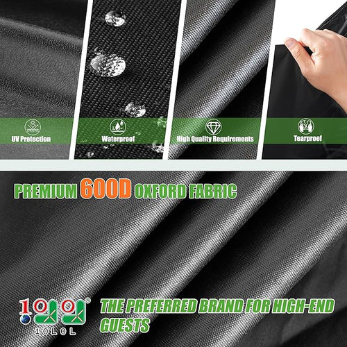 10L0L Golf Cart Driving Enclosures 2 Passenger for Club Car DS & Precedent, 4-Sided Clear Window and Oxford Cloth, Snow Golf Cart Rain Covers All Weather Waterproof Windproof