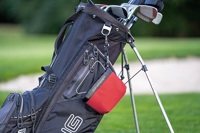 Club Scrub Golf Club and Golf Ball Cleaning Bag, Waterproof Clean Face Technology Liner, Detachable Clip, Machine Washable, Cleans Club Grooves, Dry Exterior (Neoprene or Microfiber Option Available)