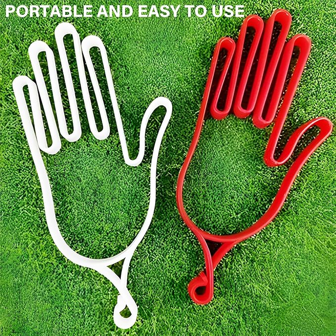 6 Pcs Golf Glove Holder with 6 Metal Hanging Hooks – Golf Glove Stretcher, Support & Drying Rack for Golfers, Football, Baseball and More, for Men and Women