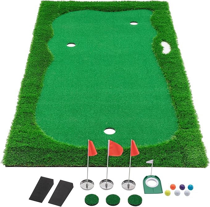 Golf Putting Green, Large Professional Golfing Training Mat, Practice Putting Green Mat for Indoor Outdoor