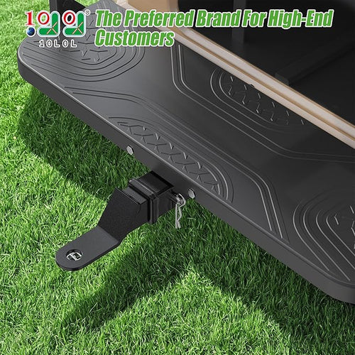 10L0L Heavy Duty Golf Cart Trailer Hitch Kit with 2" Receiver - Under Rear Seat/Footrest Mount, Universal Fit for Yamaha, EZGO, Club Car - Easy Installation