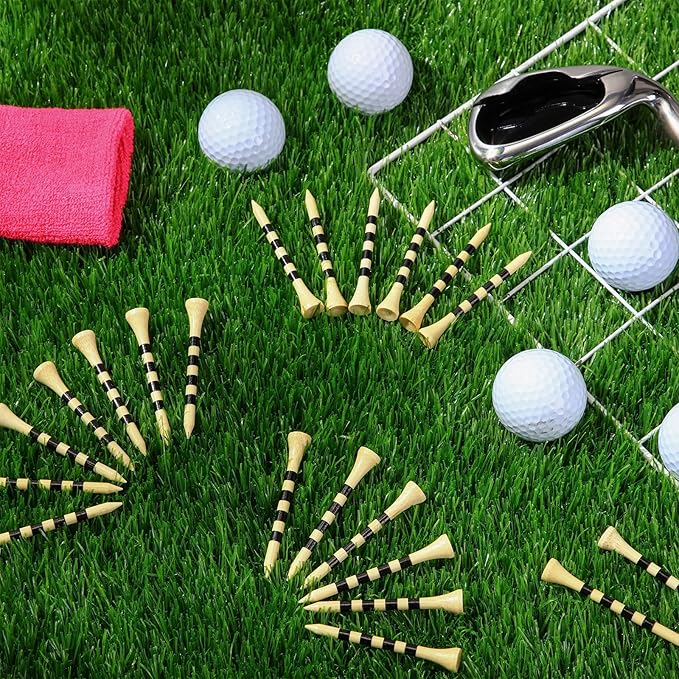 Mudder 600 Pack Golf Tees Bulk Wooden Golf Tees Multicolor Wood for Men Balls Accessories