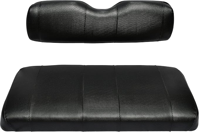 Seat Cover Replacement for Yamaha Drive or G-29 Golf Cart - Front Bench Seat - Premium Marine Vinyl - 5 Panel Stitching - Staple On Installation - Two-Tone Golf Cart Seat Covers (Black)