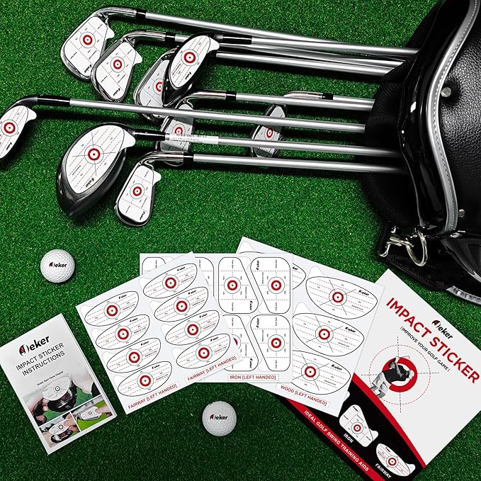 Golf Impact Tape - High-Resolution Strike Stickers for Iron, Wood & Fairway Clubs, Non-Residue, Swing Training Aid Impact Labels
