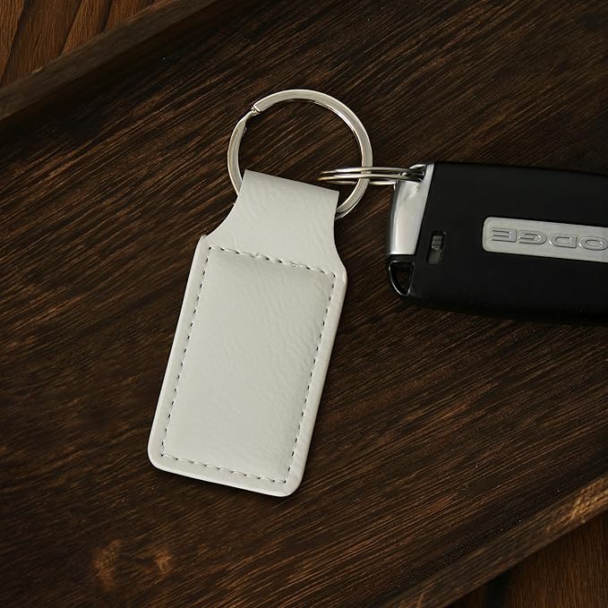 LaserGram Rectangle Keychain, Golfer Golfing, Personalized Engraving Included