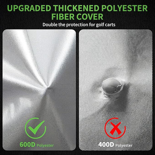 10L0L Heavy Duty 650D Golf Cart Cover for 2/4/6 Passengers EZGO, Club Car and Yamaha, All Weather Outdoor Protection Weatherproof