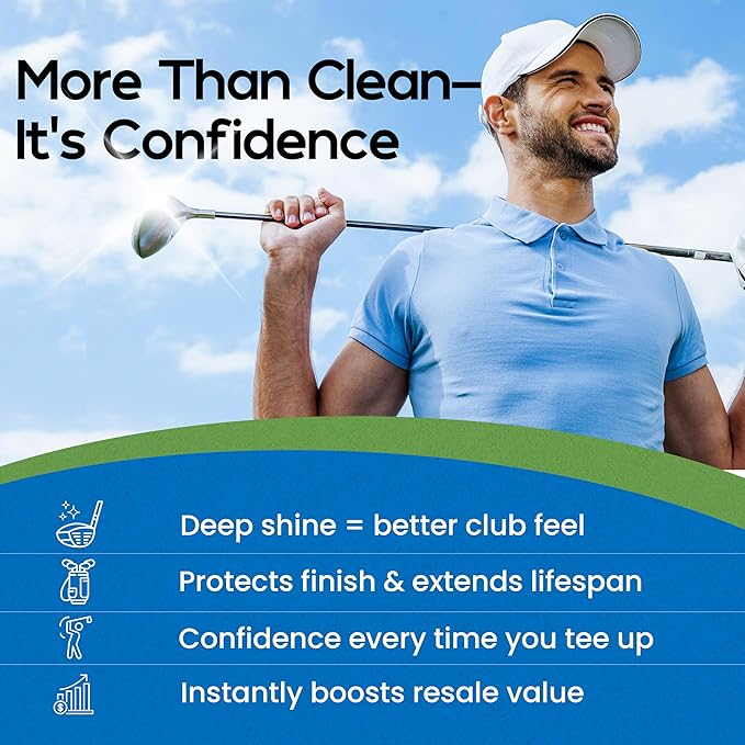 Club Doctor Golf Club Polish, Made in USA for Golfers, Restores, Shines, Polishes - Works on Drivers, Irons, Putters, Woods