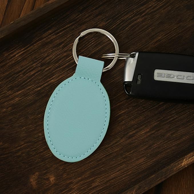 LaserGram Oval Keychain, Sunflowers, Personalized Engraving Included