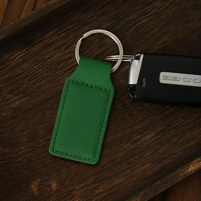 LaserGram Rectangle Keychain, Coat of Arms Germany, Personalized Engraving Included (Green)