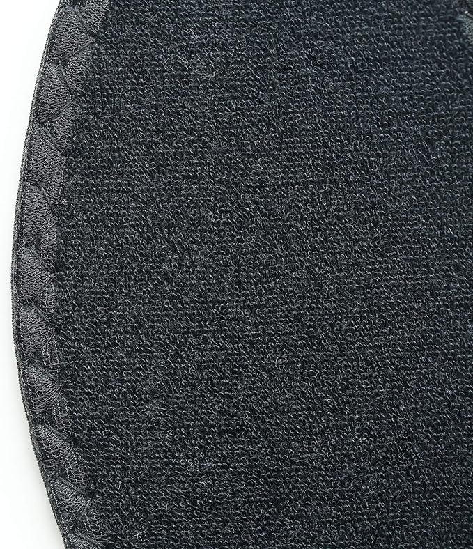 Happystep Cotton Terry Cloth Insoles, Barefoot Shoe Inserts, Sweat Absorption, Odor Control, Moisture-Wicking, Washable and Reusable, Zero Drop Shoe Insoles, 2 Pairs of Black (Women Size 11)