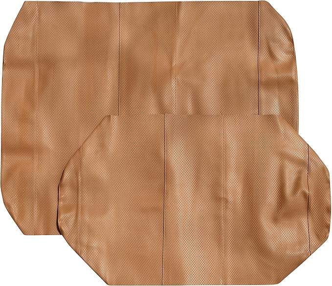Seat Cover Replacement for Yamaha Drive or G-29 Golf Cart - Front Bench Seat - Premium Marine Vinyl - 5 Panel Stitching - Staple On Installation - Two-Tone Golf Cart Seat Covers (Tan)