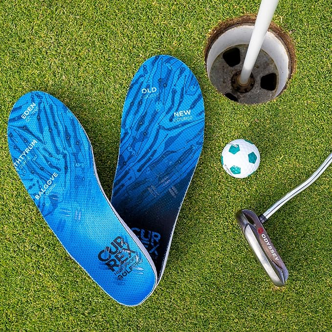 CURREX GolfPro Insoles for Golf Shoes – Arch Support Inserts to Improve Balance, Stability, Comfort & Performance, Help with Foot & Heel Pain Relief – for Men & Women – High Arch, 2XL