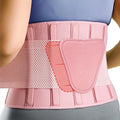 FEATOL Back Brace for Lower Back Pain, Breathable Back Support Belt for Women & Men with Lumbar Pad, Lumbar Support Belt for Heavy Lifting & Work, Pink, 5XL (Circumference:68-74.8")